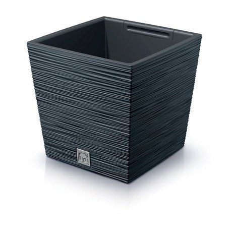 Горщик для квітів пластиковий Prosperplast Furu Square Low DFS300-S433 антрацит, Антрацит