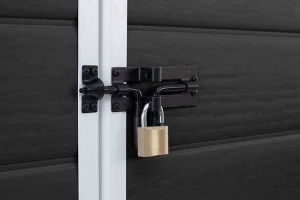 Садовий пластиковий будиночок Keter Essential 6x4 (184смх112см) графіт/білий 263895