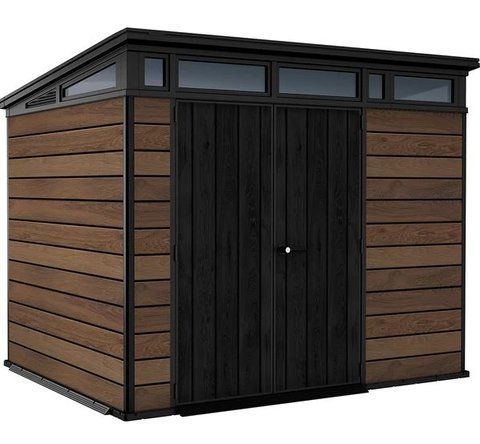 Садовый домик пластиковый Keter Signature Pent 9x7 (279см х 218см) 259818 орех