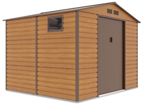 Сарай для інструментів металевий HardMaster Montreal 9x8 Oak Brown 003820