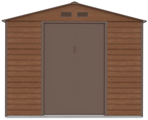 Сарай для инструментов металлический HardMaster Montreal 9x6 Walnut 003394