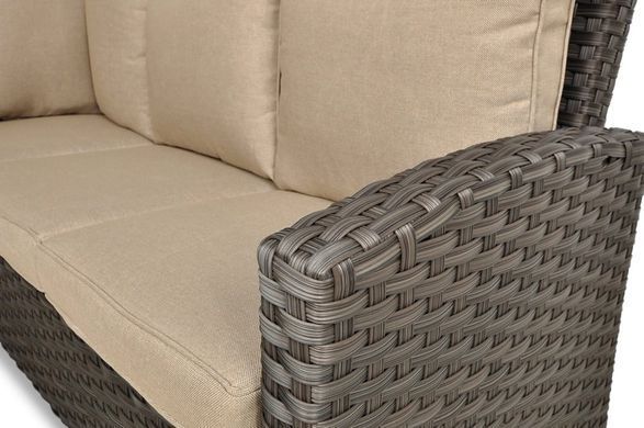 Угловой диван из техноротанга Focus Garden SANTANA DINING 002692 коричневый