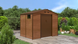 Сарай для инструментов металлический HardMaster Montreal 9x6 Walnut 003394