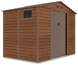 Сарай для инструментов металлический HardMaster Montreal 9x6 Walnut 003394