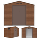 Сарай для инструментов металлический HardMaster Montreal 9x6 Walnut 003394
