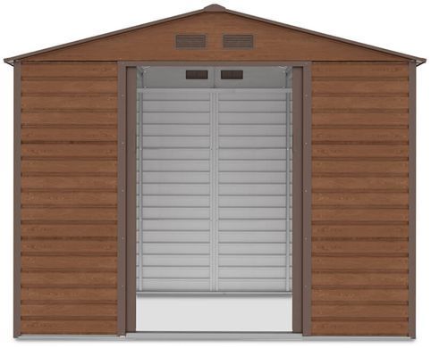 Сарай для інструментів металевий HardMaster Montreal 9x8 Walnut 003397