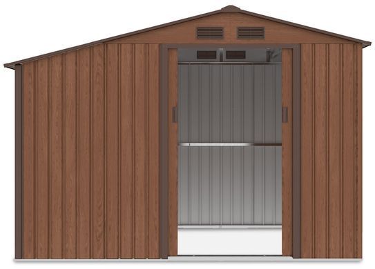Садовый домик металлический HardMaster Madison 9x6 Walnut 003999 (278х191 см)
