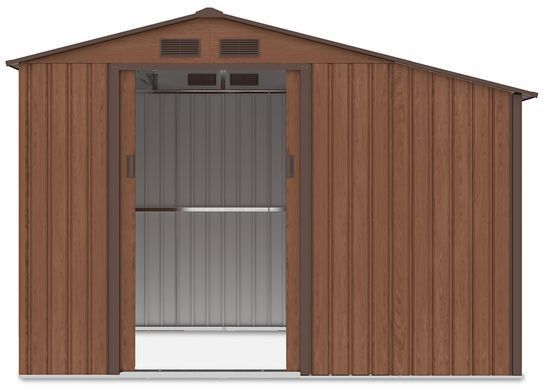 Садовый домик металлический HardMaster Madison 9x6 Walnut 003999 (278х191 см)