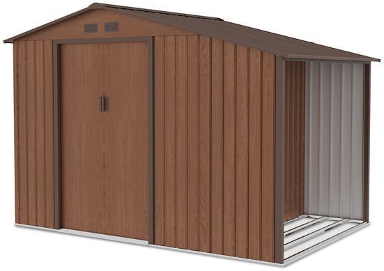 Садовый домик металлический HardMaster Madison 9x6 Walnut 003999 (278х191 см)