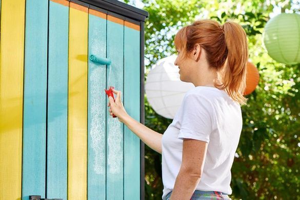 Садовий будиночок пластиковий Keter Cortina 11x7 темно-сірий 259113