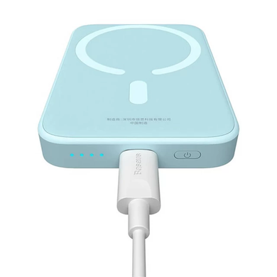 Павербанк Baseus Magnetic Mini Air з бездротовою зарядкою 20W 6000mAh Blue
