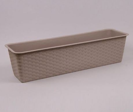 Горщик для квітів прямокутний Prosperplast Ratolla Case ISR600-7529U мокко