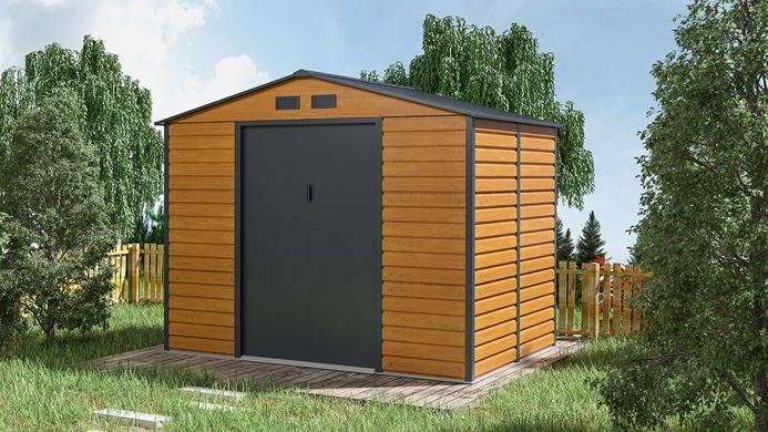Сарай для инструмента HardMaster Montreal 9x8 Oak Grey 004100