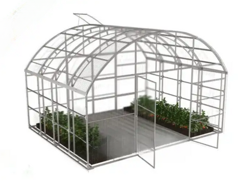 Теплиця полікарбонатна теплиця Botanic Rolnik 5M PRO 549016 білий каркас, Білий