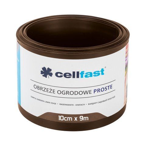 Бордюр садовый Cellfast 10 см &times; 9 м (30-211H) прямой, Коричневый