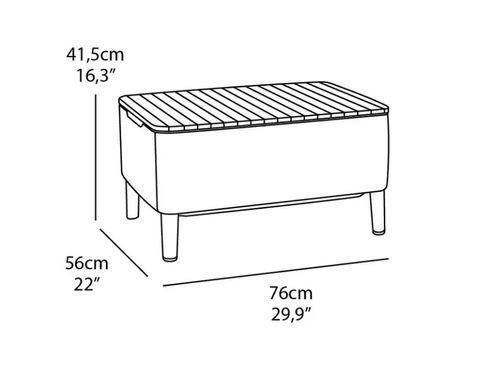 Комплект садовой мебели Allibert Salemo Balcony Set 253206 графит