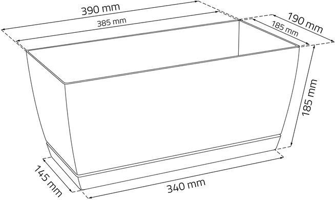 Горшок для цветов пластиковый Prosperplast Coubi Case P DUPP400-S449 белый