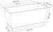 Горшок для цветов пластиковый Prosperplast Coubi Case P DUPP400-S449 белый