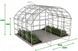 Теплиця полікарбонатна теплиця Botanic Rolnik 5M PRO 549016 білий каркас, Білий