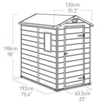 Садовый домик Keter Manor 4×6 сарай 255138 пластиковый для инвентаря