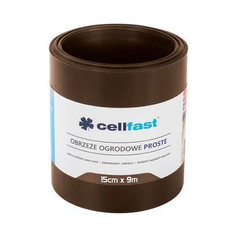Бордюр садовый Cellfast 15 см &times; 9 м (30-212H) прямой, Коричневый