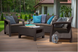 Комплект садовой мебели Keter Bahamas Set 230683 коричневый, Коричневый