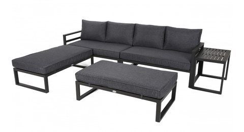 Алюмінієвий садовий куточок Home Garden Mediolan Grey / Grey Melange 130239