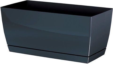 Горщик для квітів пластиковий Prosperplast Coubi Case P DUPP400-426U графіт