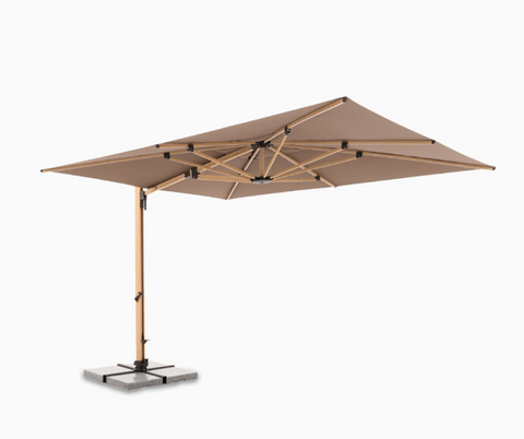 Парасолька садова Doppler ALU WOOD XL ULTRA 400x300 LED Caffe 003903