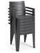 Стілець пластиковий з підлокітниками Keter Julie Dining Chair 246188 графіт