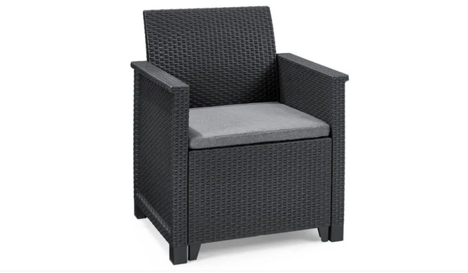 Комплект садових меблів Keter Marie 2 seater set with Orlando 252642 графіт, Графит