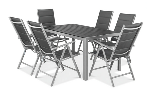 Комплект садових меблів Focus Garden Sydney 007706 Silver / Dark Grey, Сріблястий