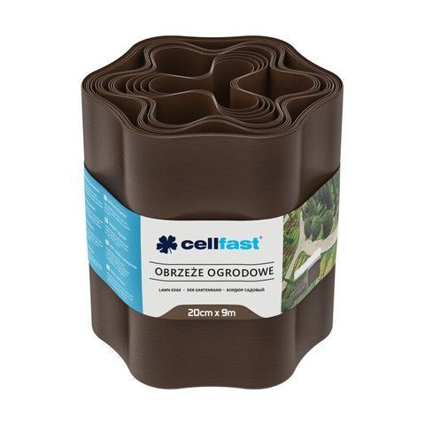 Бордюр садовий Cellfast 20 см &times; 9 м (30-013H) хвиля, коричневий, Коричневий