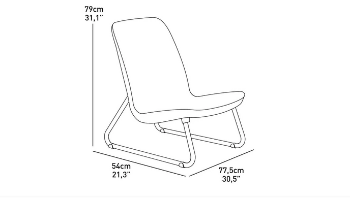 Комплект садовой мебели Keter Rio Patio Set 211426 коричневый, Коричневый