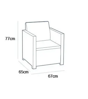 Набор пластиковой садовой мебели Keter Alabama Set 213968 графит