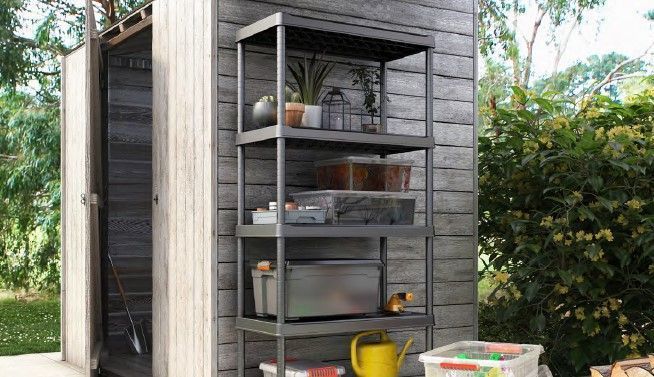 Стелаж пластиковий Keter/Kis Plus Shelf Tribac 5 90x45x182см 240621