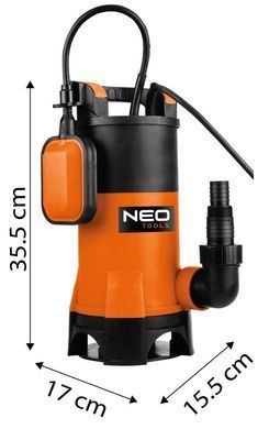 Занурювальний насос для брудної води 900W, 16 000 л/год Neo Tools 04-746