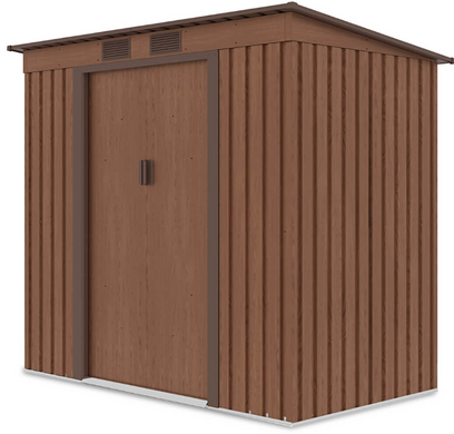 Сарай для инструментов металлический HardMaster Oregon 7x4 Walnut 004030 (201х121 см)