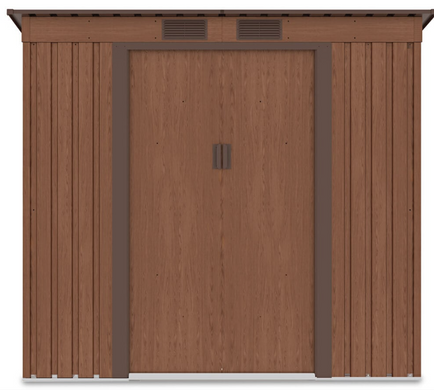 Сарай для инструментов металлический HardMaster Oregon 7x4 Walnut 004030 (201х121 см)