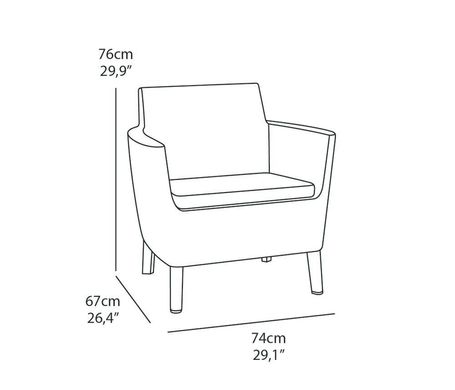 Комплект садовой мебели Keter Salemo balcony Set 258969 коричневый (236845), Коричневый