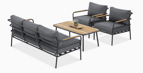 Комплект садових меблів Furrore Orchid Caffe 004544 сірий, Сірий