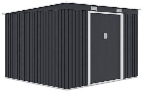 Сарай для инструментов металлический HardMaster Oregon 9x8 Cold Grey 004044 (261х241 см)