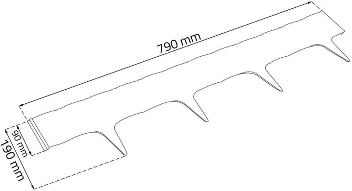 Садовый бордюр (граница) Prosperplast GARDEN BORDER IBWI-R624 терракотовый