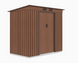 Сарай для инструментов металлический HardMaster Oregon 7x4 Walnut 004030 (201х121 см)