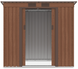 Сарай для инструментов металлический HardMaster Oregon 7x4 Walnut 004030 (201х121 см)