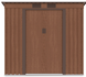 Сарай для инструментов металлический HardMaster Oregon 7x4 Walnut 004030 (201х121 см)