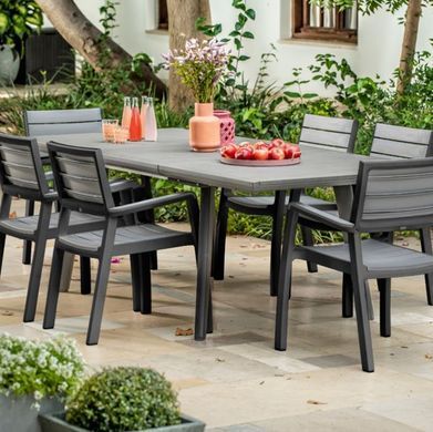 Стіл пластиковий Keter Harmony Extendable 255241 графіт