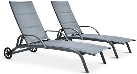 Шезлонг садовый х2 Majorka Focus Garden 004048 серый
