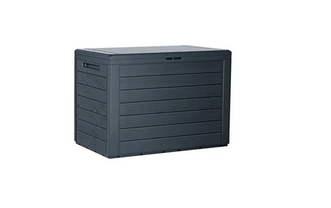 Садовий ящик-скриня для зберігання PROSPERPLAST Woodebox MBWL190-S433 пластиковий антрацит