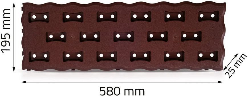 Садова доріжка з пластику PROSPERPLAST Pad IKRT1-R222 коричнева